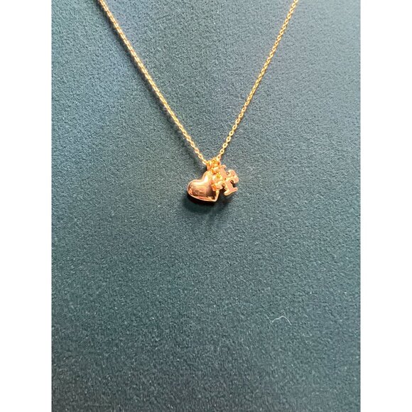 TORY BURCH GOLD GOOD LUCK CHAIN PENDANT NECKLACE - Picture 5 of 6